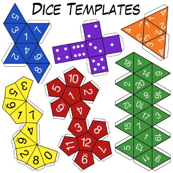 dice templates  digital classroom clipart teachers pay teachers