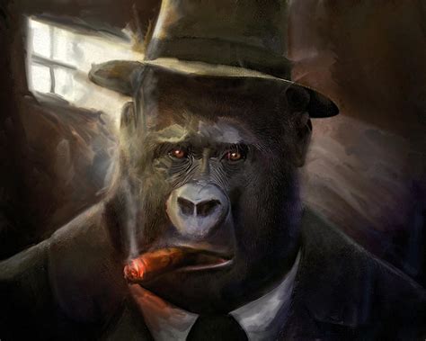 Gorilla Gangster Mixed Media By Gustav Boye