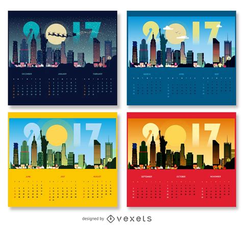 Stunning 2017 Free Vector Calendars Vexels Blog