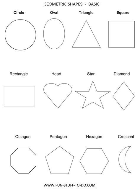 4 Best Images Of Basic Shapes Outline Printable Basic