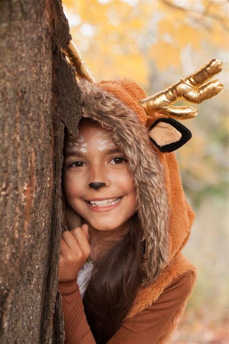 Girl With Toy Deer Stock Image Image Of White Hair 137631935