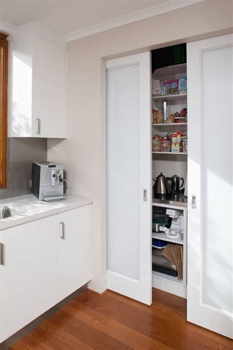 Pocket White Kitchen Sliding Door For Pantry Kitchen Sliding Door For