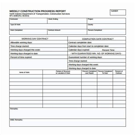 Construction Daily Report Template Excel Inspirational Weekly Report