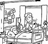 Hospital Coloring Going Colorear sketch template