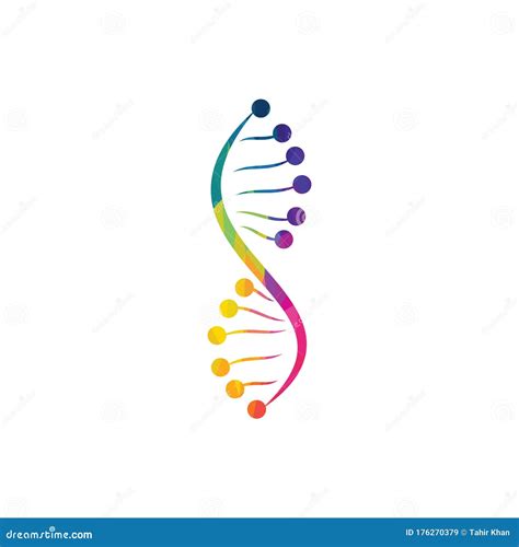 Science Genetics Vector Logo Design Dna Logo Concept Stock