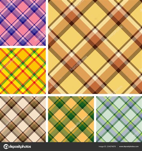 Collection Plaid Seamless Vector Patterns — Stock Vector © Ihor