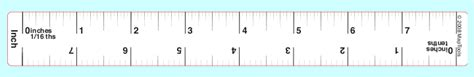 Ruler With Inches And Millimeters