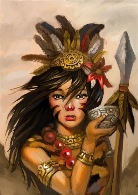 Mayan Warrior By Rockyon On DeviantArt Aztec Designs Pinterest