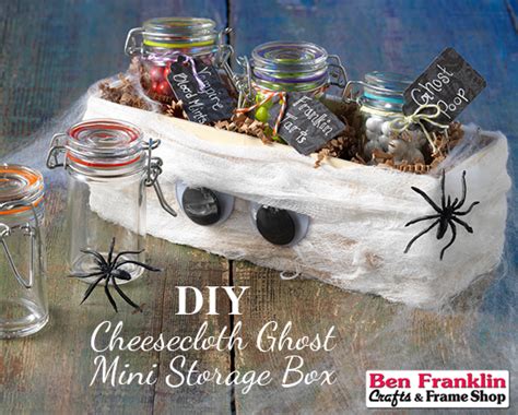 This is a diy ghost box like the ovilus ghost hunting device.while i don't believe in ghosts, i do think ghost hunting gear is fascinating. Ben Franklin Crafts and Frame Shop, Monroe, WA: DIY Cheesecloth Ghost Mini Jar Storage Box