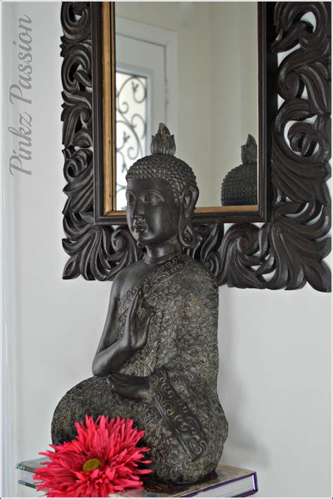 Buddha Décor At The Entrance Buddha Paired With Mirror Buddha
