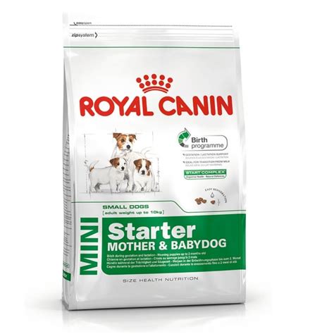 It's made for young dogs who will weigh more than 100 pounds as adults. Royal Canin Mini Starter Mother & Babydog Dog Food 3kg ...