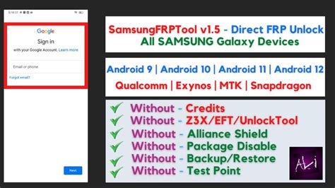 Free All Samsung Frp Unlock 2022 Android 9101112 No Z3xeft