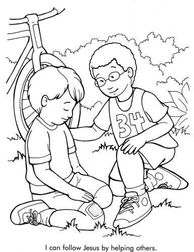 Use the follow jesus by helping others coloring page as a fun activity for your next children's sermon. Coloring Pages Of Kids Helping Others (With images ...