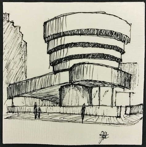 Architects Sketched Their Favorite Buildings On Napkins Here Are