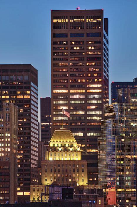 Blue Hour Boston Photography Featuring Iconic Skyscrapers Surrounding