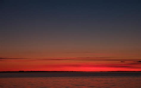Wallpaper Water Sky Horizon Twilight Sunset Hd Widescreen High
