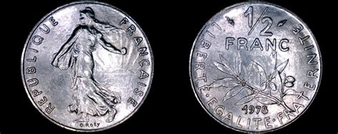 1978 French Half 12 Franc World Coin France
