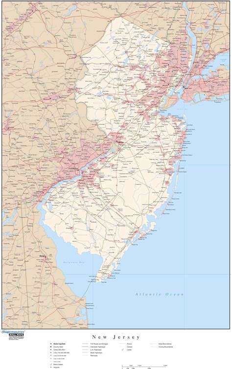 New Jersey Road Map Detailed