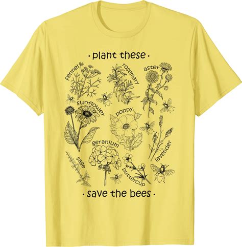 Amazon Plant These Save The Bees Shirt Yellow T Shirt Clothing