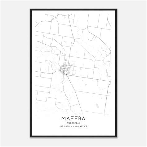Maffra Australia Map Poster Modern Home Decor Wall Art Print Custom Maps And Posters