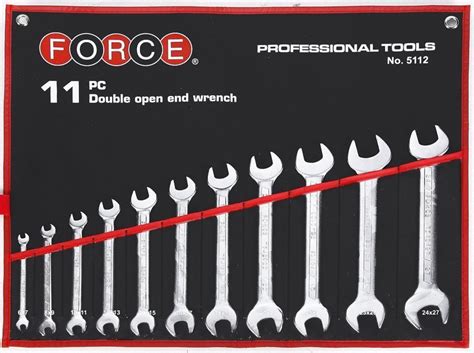 Force 5112s Double Open End Wrench Set Sae 11pc Force