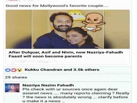 Nazriya Nazim Says She Isnt Pregnant Malayalam Movie News Times Of India