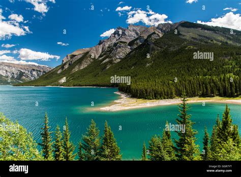 Lake Minnewanka Banff National Park Alberta Canada Stock Photo Alamy