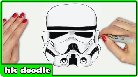 How To Draw Star Wars Stormtrooper Helmet Step By Step Easy Drawing