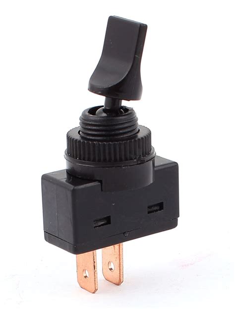 Black Toggle Switch 12vdc 20a On Off 12mm Mounting Thread In Switches