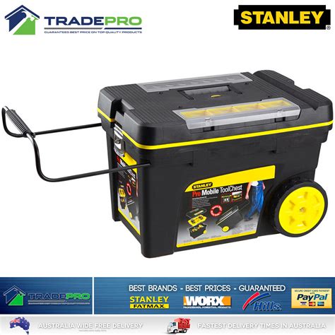 Stanley Mobile Tool Chest Box On Wheels Professional Lockable Storage