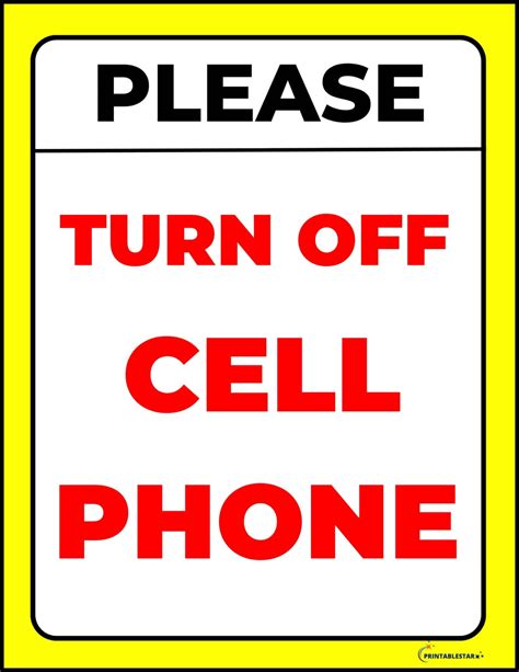 Please Turn Off Cell Phone Sign Free Download