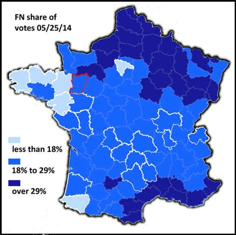 Cartografia Del Successo Del Fronte Nazionale Della Le Pen In Francia