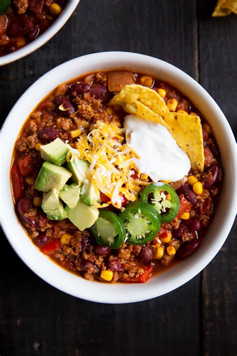 This selection of ground turkey recipes will enable you to enjoy a hearty and tasty dinner tonight without worrying about excessive fat and cholesterol. The Best Healthy Turkey Chili You'll Ever Eat | Ambitious ...
