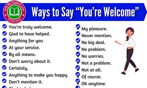 80 Creative Ways To Say Youre Welcome In English Onlymyenglish In