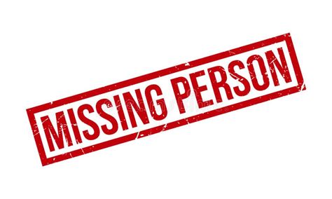 Missing Person Rubber Stamp Red Missing Person Rubber Grunge Stamp