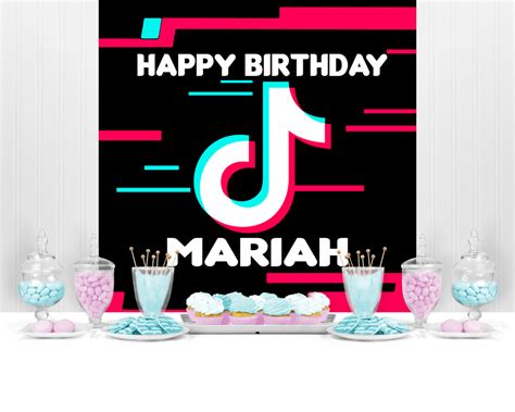 Tik Tok Backdrop 2 In 2020 Birthday Party For Teens Banner Backdrop