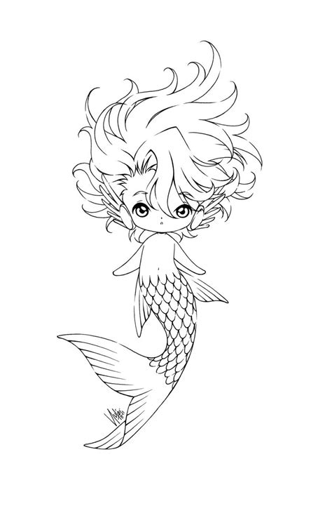 Kawaii cute mermaid coloring pages. Pinterest