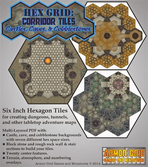 Hex Grid Corridor Tiles Armor Grid Games And Miniatures
