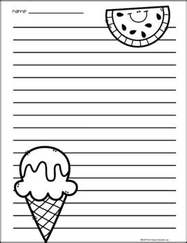 summer writing paper by first grade schoolhouse tpt