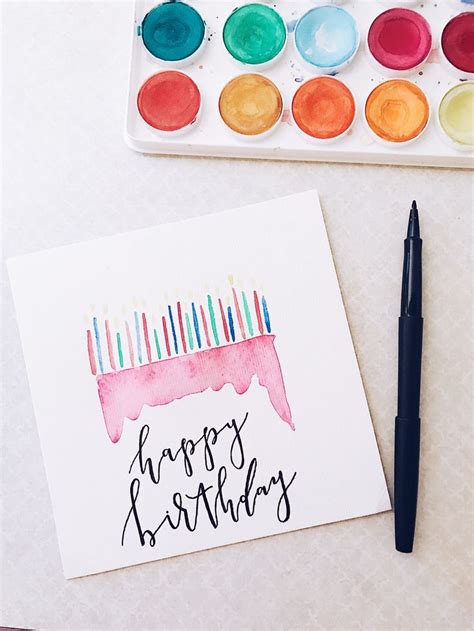 Watercolor Diy Birthday Card Birthday Cards Diy Birthday Cards Diy Watercolor