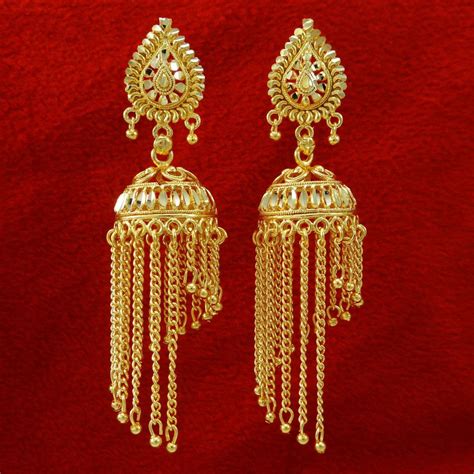 55 Beautiful Gold Jhumka Earring Designs Tips On Jhumka Shopping Bling Sparkle