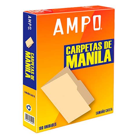 Folder Manila TamaÑo Carta Basica 100 Unidades Office Depot Panamá