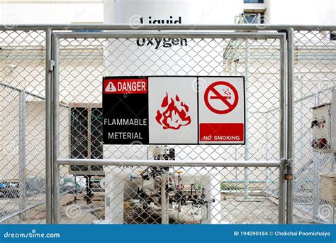 Danger Flammable Liquids Symbol Sign On Railway Tank Close Up Class