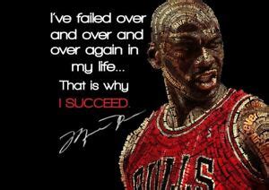 Being michael jordan means acting the same as i always have. MICHAEL JORDAN SUCCESS INSPIRE QUOTE BASKETBALL A3 ART PRINT POSTER YF5350 | eBay