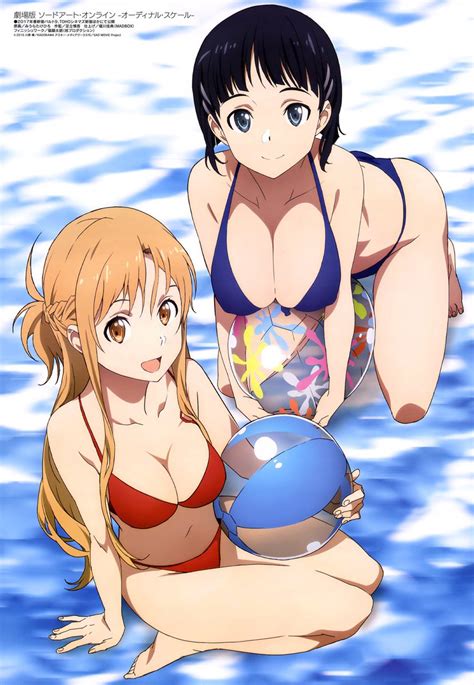 Kiyoe On Twitter Asuna And Suguha In Swimsuit Sword Art Online Ordinal Scale Scan From