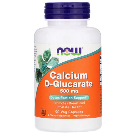 Now Foods Calcium D Glucarate 500 Mg 90 Veg Capsules Iherb