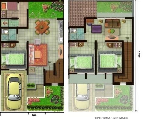 Isi dalam rumah tampak samping kiri. 60+ Desain Rumah Minimalis Type 7 X 9 Modern 2019 - Update ...