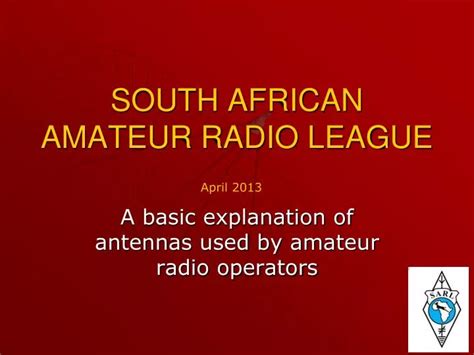 Ppt South African Amateur Radio League Powerpoint Presentation Free