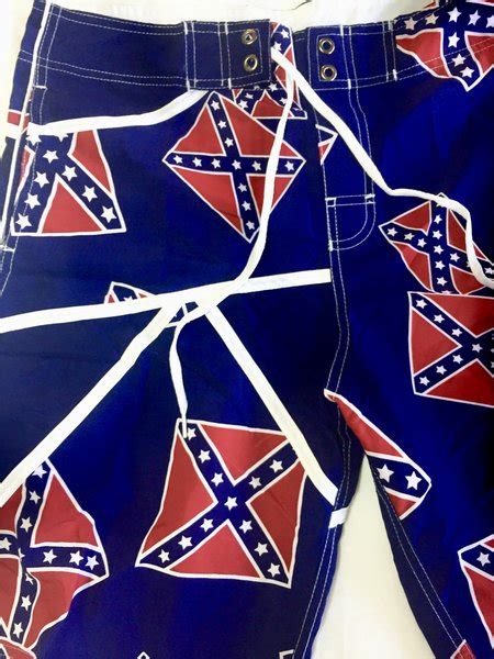 Blue Confederate Flag Mens Swim Trunks Dl Grandeurs Confederate