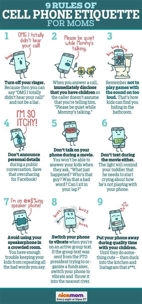 9 Rules Of Cell Phone Etiquette For Moms Lols And Funny